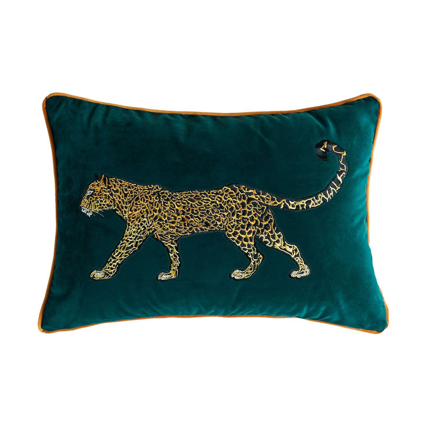 Green Tiger Embroidery Pillow